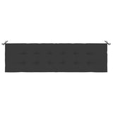 Coussin de banc de jardin noir 180x50x3 cm tissu oxford