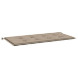 Coussin de banc de jardin taupe 100x50x3 cm tissu oxford