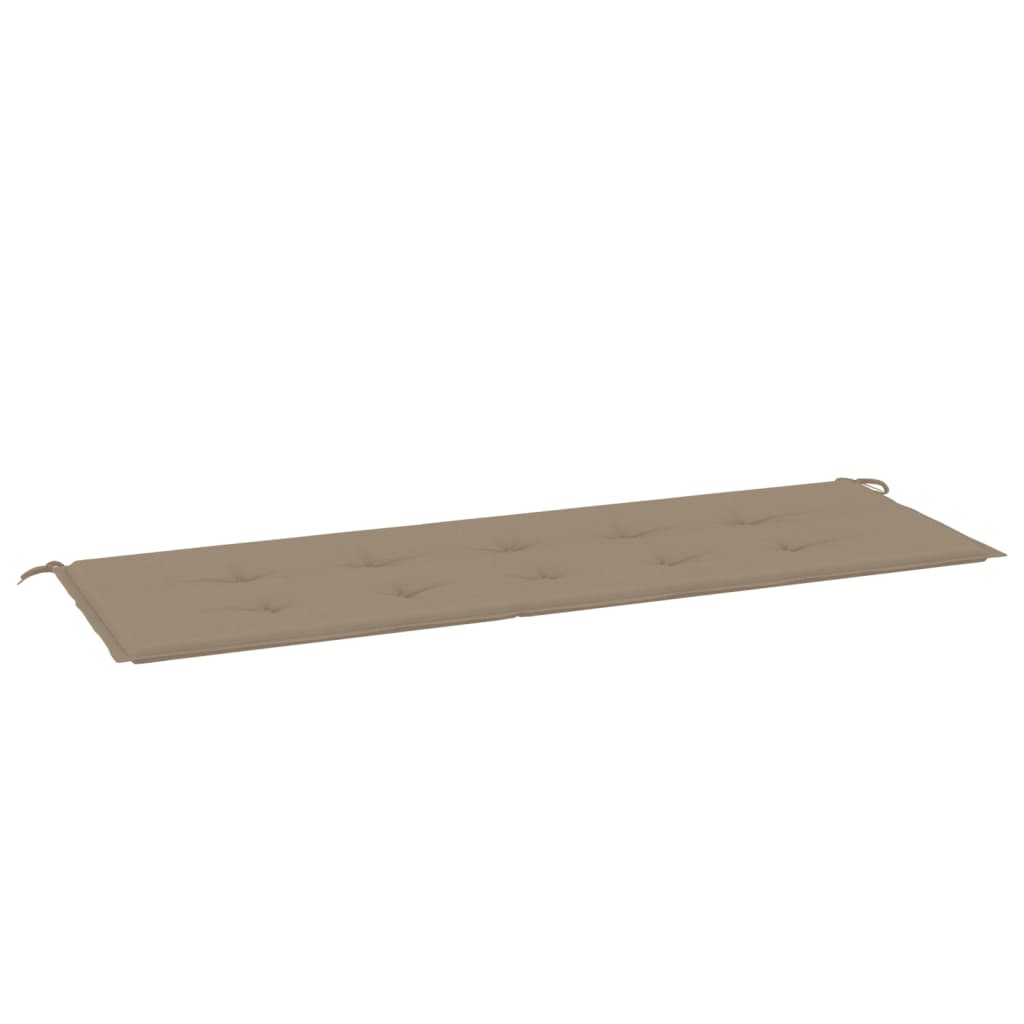 Coussin de banc de jardin taupe 150x50x3 cm tissu oxford