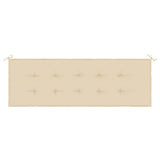 Coussin de banc de jardin beige 150x50x3 cm tissu oxford