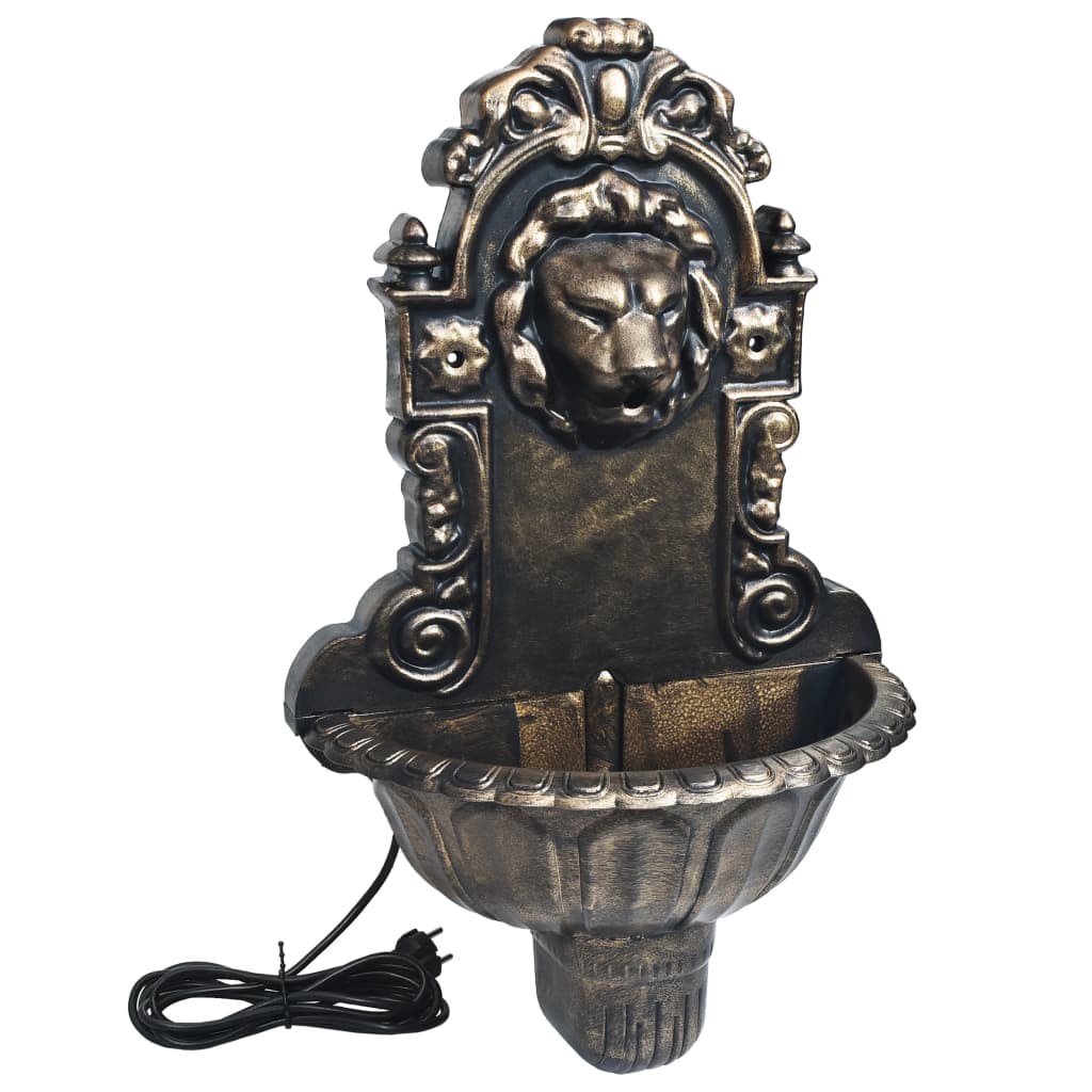 Fontaine murale Design de tête de lion Bronze