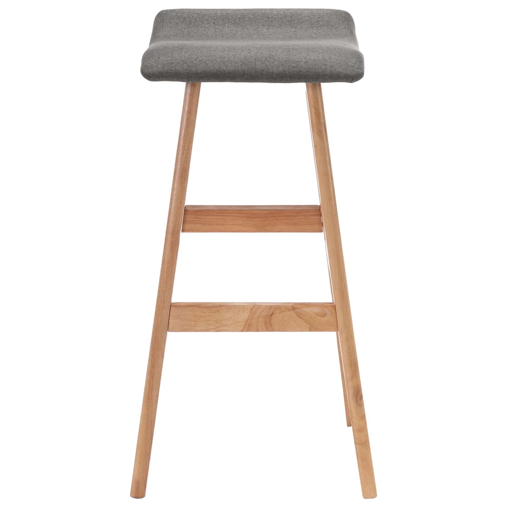 Tabourets de bar lot de 2 gris foncé tissu