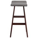 Tabourets de bar lot de 2 gris foncé tissu