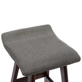 Tabourets de bar lot de 2 gris foncé tissu