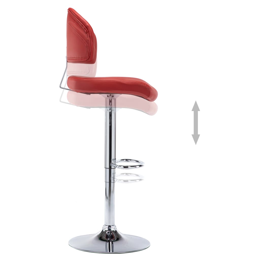 Tabouret de bar Rouge bordeaux Similicuir