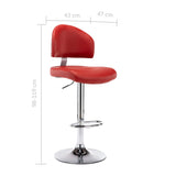 Tabouret de bar Rouge bordeaux Similicuir