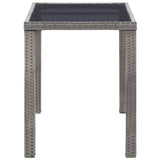 Table de jardin Anthracite 123x60x74 cm Résine tressée