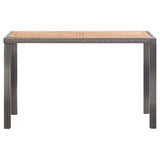 Table de jardin Anthracite et marron 123x60x74 cm Bois d'acacia