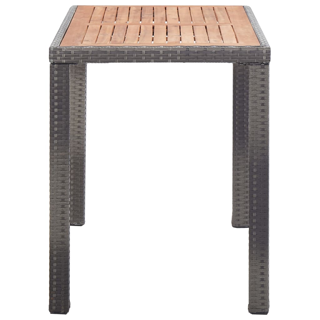 Table de jardin Anthracite et marron 123x60x74 cm Bois d'acacia