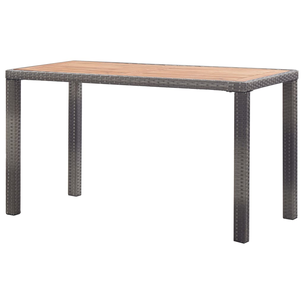 Table de jardin Anthracite et marron 123x60x74 cm Bois d'acacia