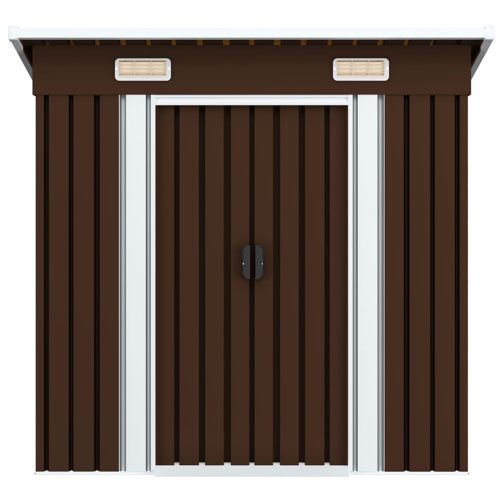 Abri de stockage pour jardin Marron 194x121x181 cm Acier