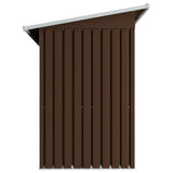 Garden storage shed Brown 194x121x181 cm Steel