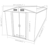 Abri de jardin Marron 257x779x181 cm Acier galvanisé