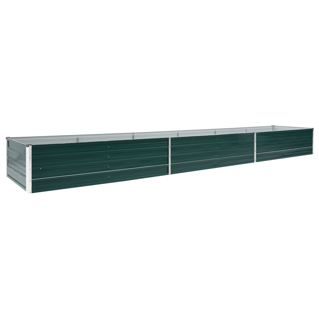 Raised garden bed Galvanized steel 480x80x45 cm Green