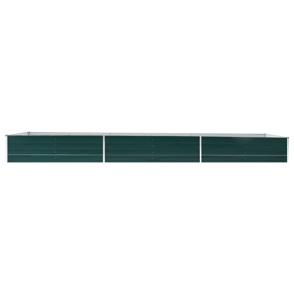 Raised garden bed Galvanized steel 480x80x45 cm Green