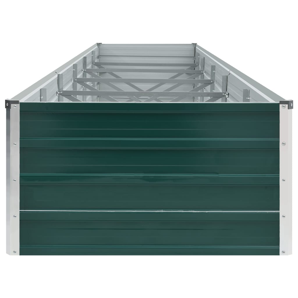 Raised garden bed Galvanized steel 480x80x45 cm Green