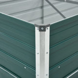 Raised garden bed Galvanized steel 480x80x45 cm Green