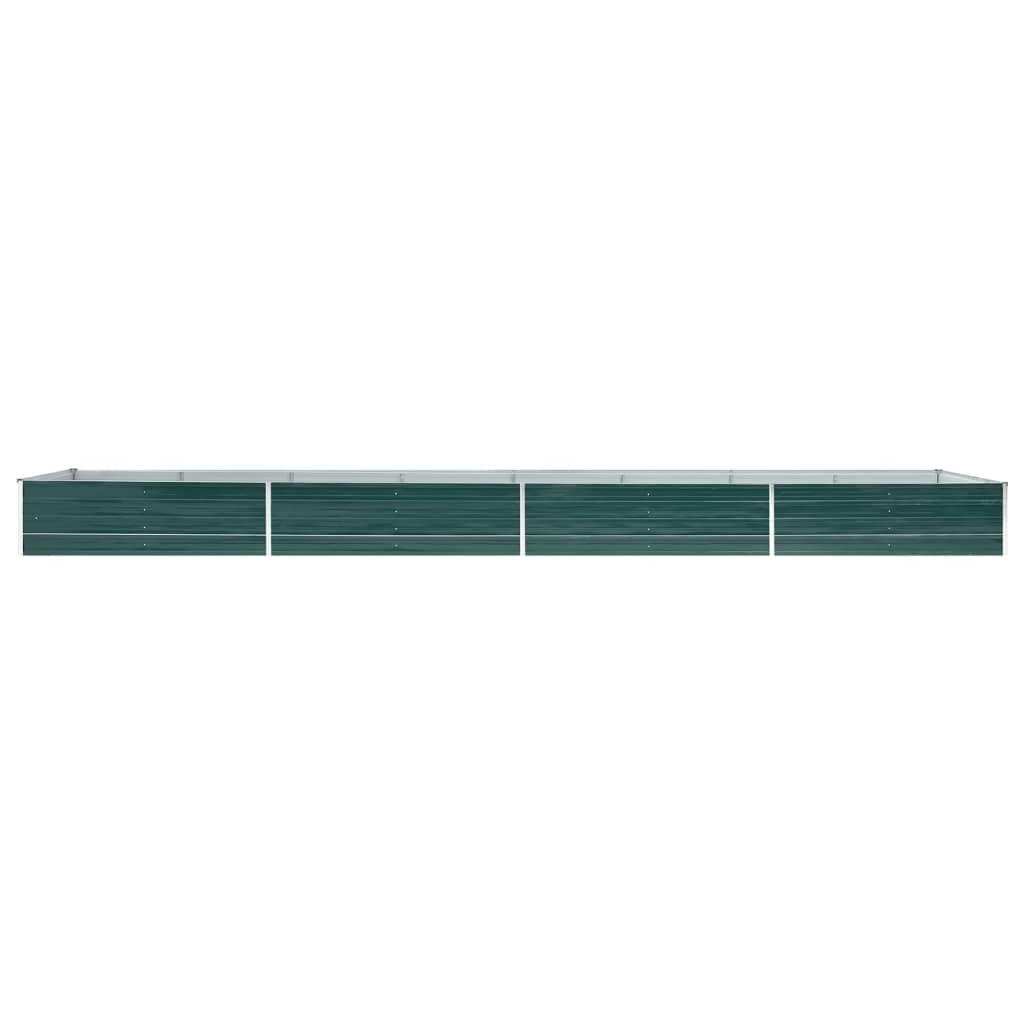 Raised garden bed Galvanized steel 600x80x45 cm Green