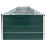 Raised garden bed Galvanized steel 600x80x45 cm Green