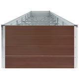 Lit surélevé de jardin Acier galvanisé 600x80x45 cm Marron