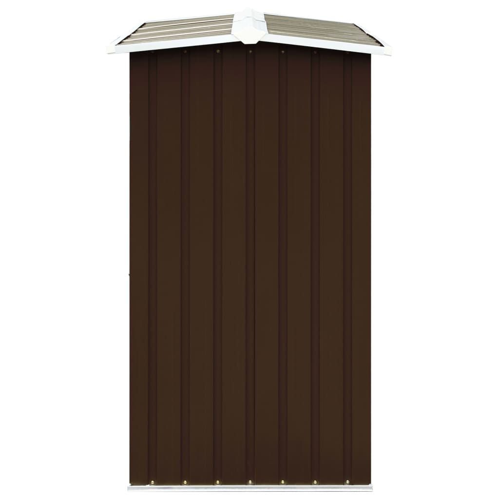 Wood storage shed Galvanized steel 172x91x154 cm Brown