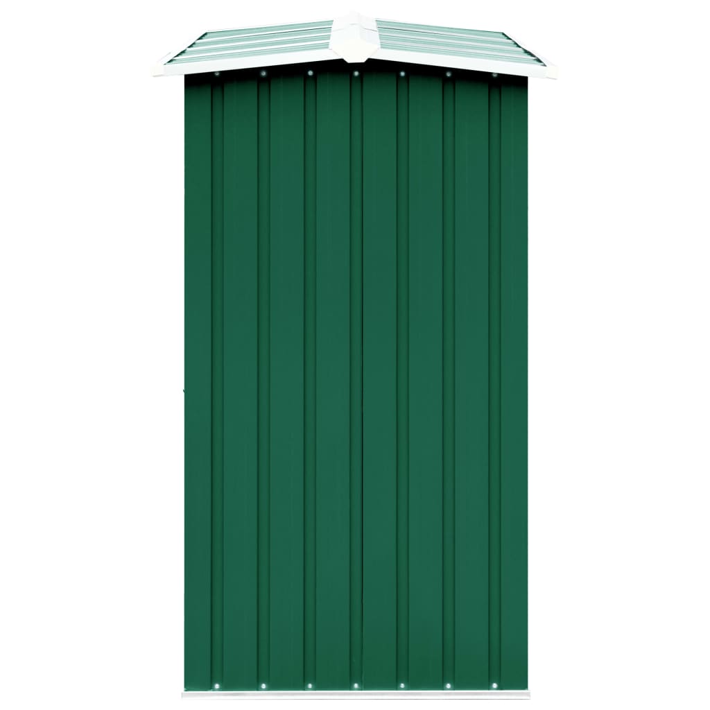 Abri de stockage de bois Acier galvanisé 330x92x153 cm Vert