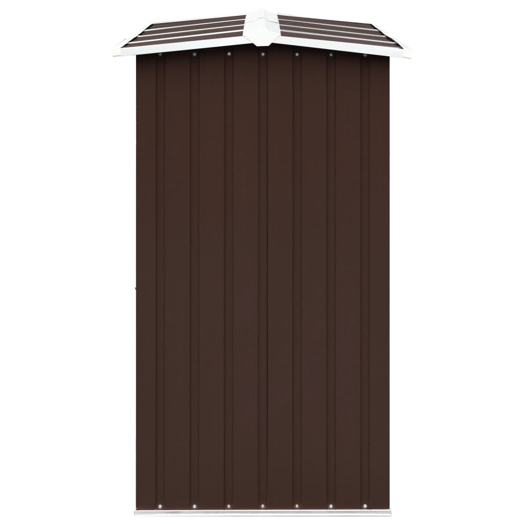 Abri de stockage de bois Acier galvanisé 330x92x153 cm Marron