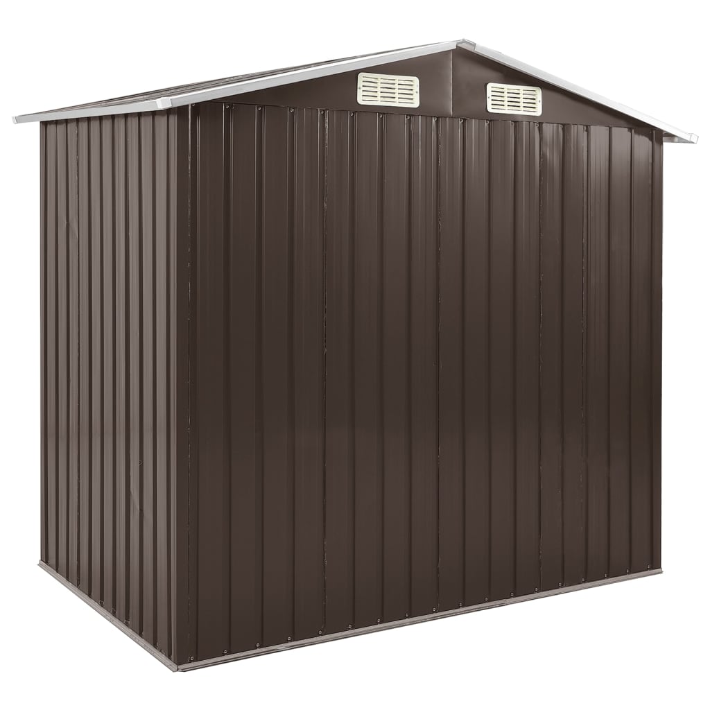 Abri de jardin avec étagère Marron 205x130x183 cm Fer