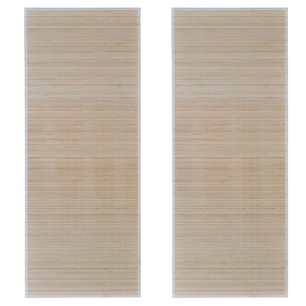 Tapis rectangulaires Bambou naturel 2 pcs 120x180 cm