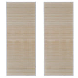 Tapis rectangulaires Bambou naturel 2 pcs 120x180 cm