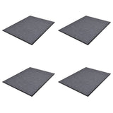 Paillassons 4 pcs PVC Gris 90x60 cm