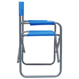 Chaises de metteur en scène lot de 2 Acier Bleu