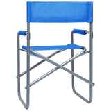 Chaises de metteur en scène lot de 2 Acier Bleu