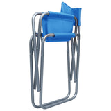 Chaises de metteur en scène lot de 2 Acier Bleu