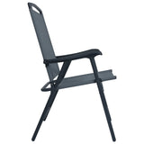 Chaises de jardin pliables lot de 2 Textilène Gris