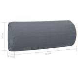 Grey chaise longue headrest 40x7.5x15 cm Textilene