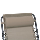 Appui-tête de chaise longue Taupe 40x7,5x15 cm Textilène