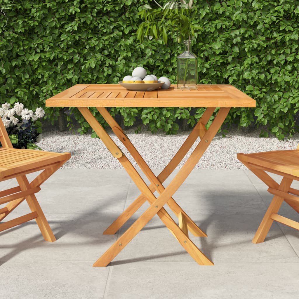 Table pliable de jardin 85x85x76 cm Bois de teck solide