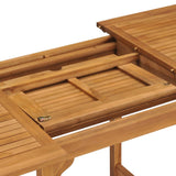 Table extensible de jardin (110-160)x80x75 cm Teck solide