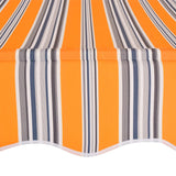 Manual retractable awning 100 cm Yellow and blue stripes