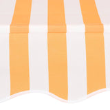 Manual retractable awning 100 cm Orange and white stripes