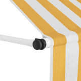 Manual retractable awning 100 cm Orange and white stripes