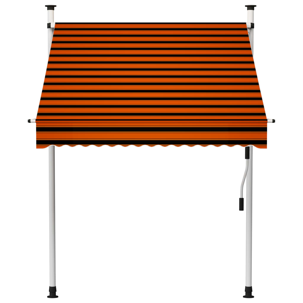 Manual retractable awning 150 cm Orange and brown