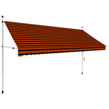 Manual retractable awning 350 cm Orange and brown