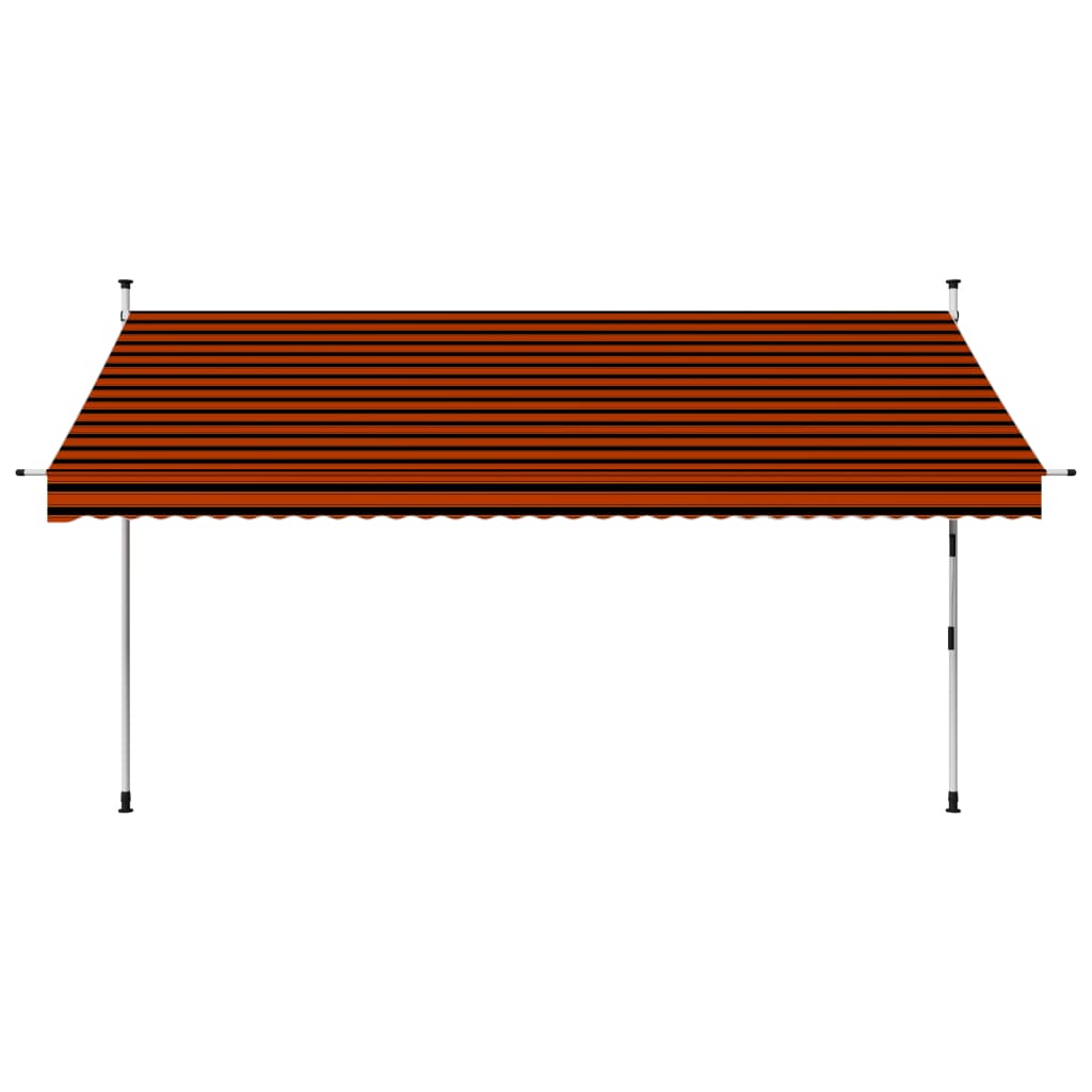 Manual retractable awning 350 cm Orange and brown