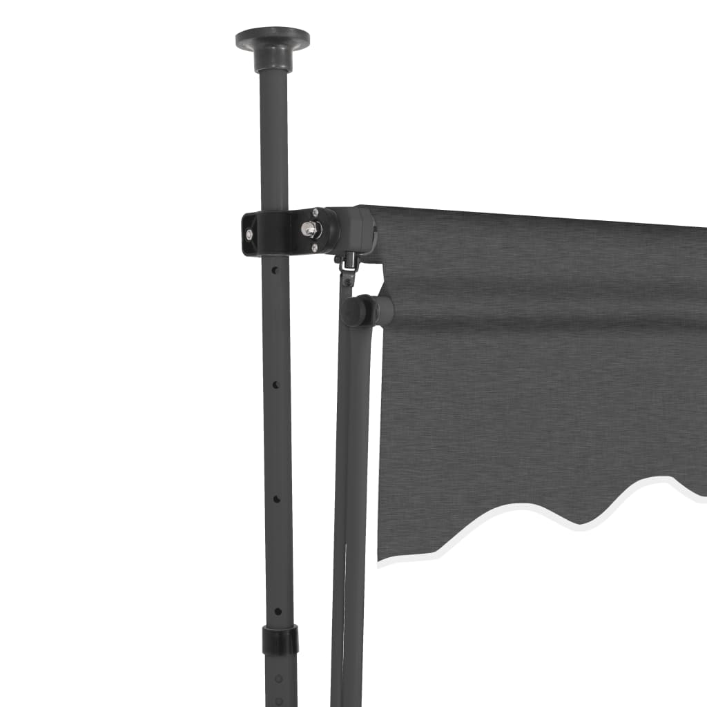 Manual retractable awning with LED 150 cm Anthracite