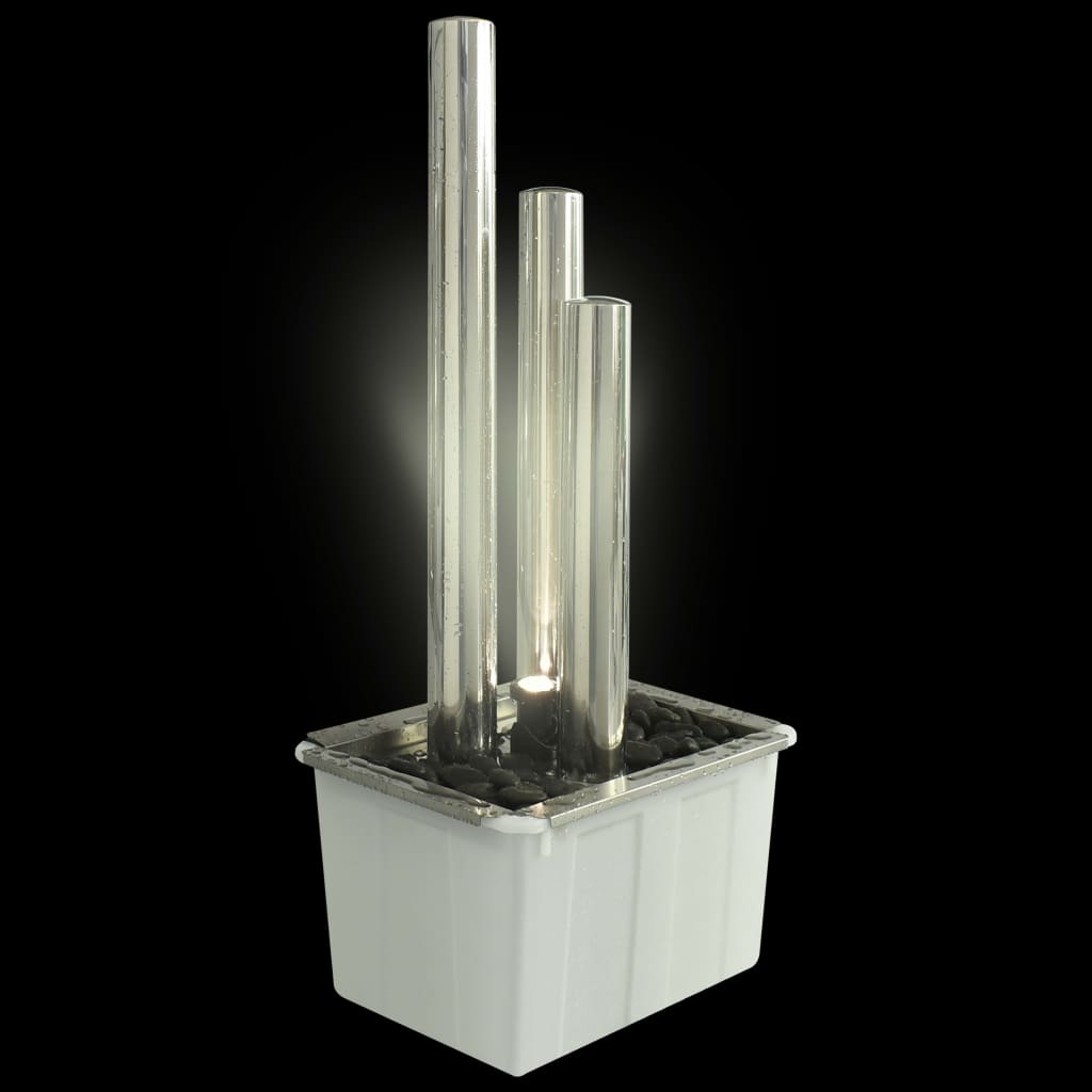 Fontaine de jardin Argenté 48x34x88 cm Acier inoxydable