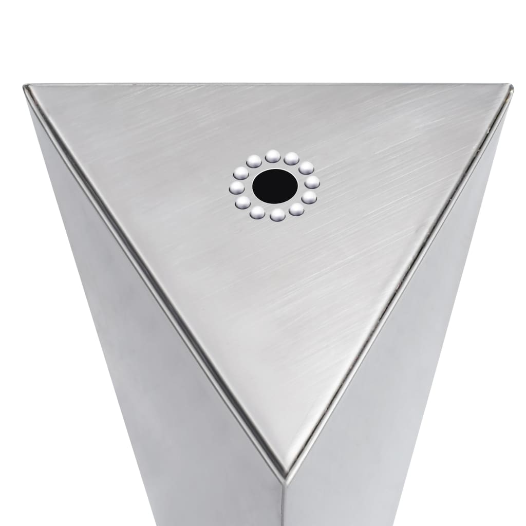 Garden Fountain Silver 37.7x32.6x110 cm Stainless Steel