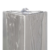 Garden Fountain Silver 37.7x32.6x110 cm Stainless Steel