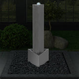 Garden Fountain Silver 37.7x32.6x110 cm Stainless Steel